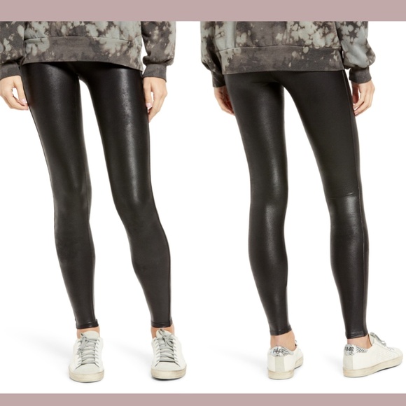 NEW SPANX [ XS ] Faux‎ Leather Leggings in Black - Picture 2 of 12